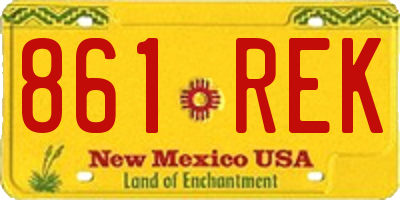 NM license plate 861REK