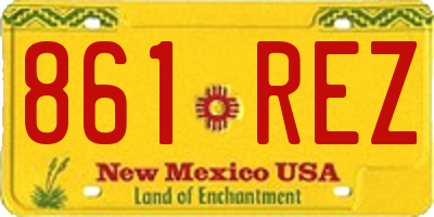 NM license plate 861REZ
