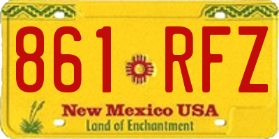 NM license plate 861RFZ