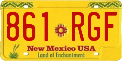 NM license plate 861RGF