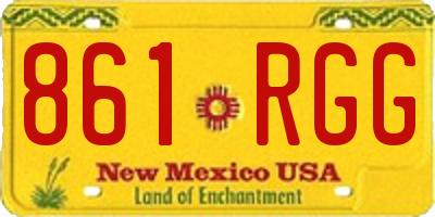 NM license plate 861RGG