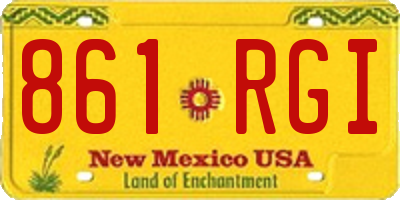 NM license plate 861RGI