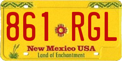 NM license plate 861RGL