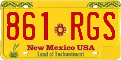 NM license plate 861RGS