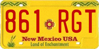 NM license plate 861RGT