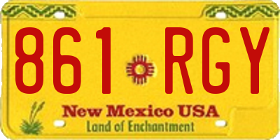 NM license plate 861RGY