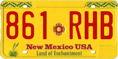 NM license plate 861RHB