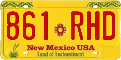 NM license plate 861RHD