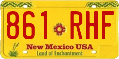 NM license plate 861RHF