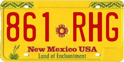 NM license plate 861RHG