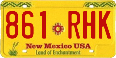 NM license plate 861RHK