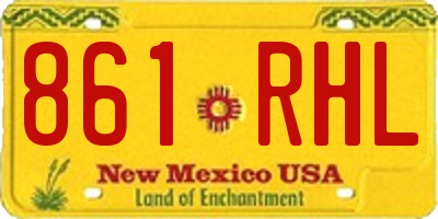 NM license plate 861RHL