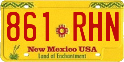 NM license plate 861RHN