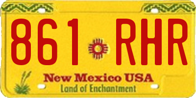 NM license plate 861RHR