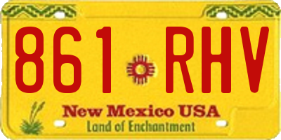 NM license plate 861RHV