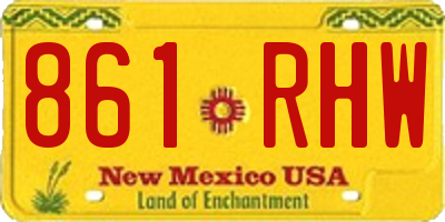 NM license plate 861RHW