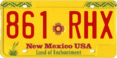 NM license plate 861RHX