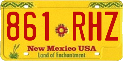 NM license plate 861RHZ