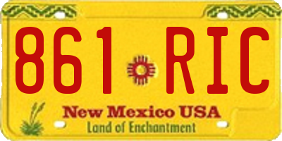 NM license plate 861RIC