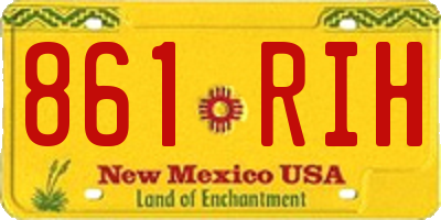 NM license plate 861RIH