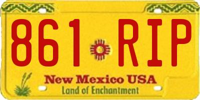 NM license plate 861RIP