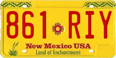 NM license plate 861RIY