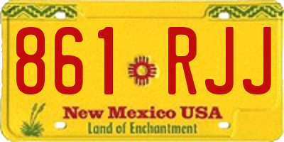 NM license plate 861RJJ