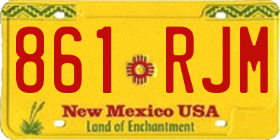 NM license plate 861RJM