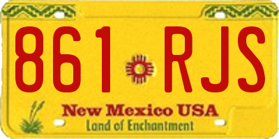 NM license plate 861RJS