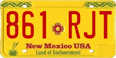 NM license plate 861RJT