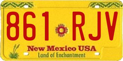 NM license plate 861RJV