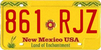 NM license plate 861RJZ
