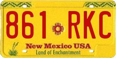 NM license plate 861RKC