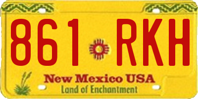 NM license plate 861RKH
