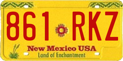NM license plate 861RKZ