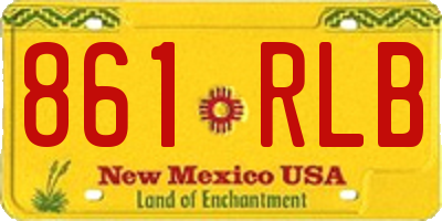 NM license plate 861RLB