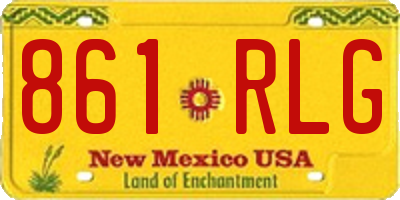 NM license plate 861RLG