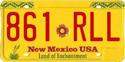NM license plate 861RLL