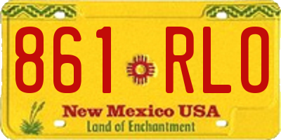NM license plate 861RLO