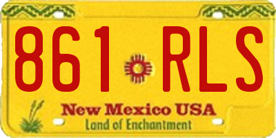 NM license plate 861RLS