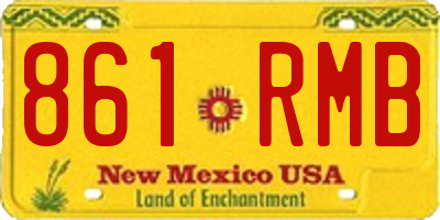 NM license plate 861RMB