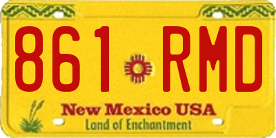 NM license plate 861RMD