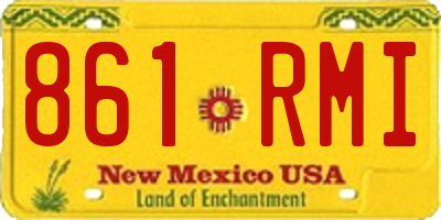 NM license plate 861RMI
