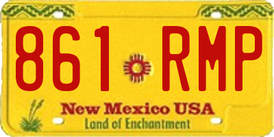 NM license plate 861RMP