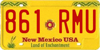 NM license plate 861RMU