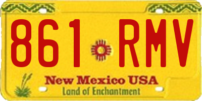 NM license plate 861RMV
