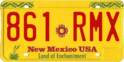 NM license plate 861RMX