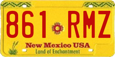 NM license plate 861RMZ