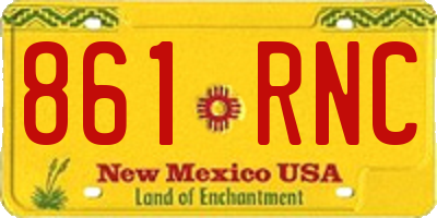 NM license plate 861RNC