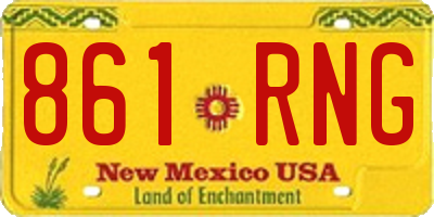 NM license plate 861RNG